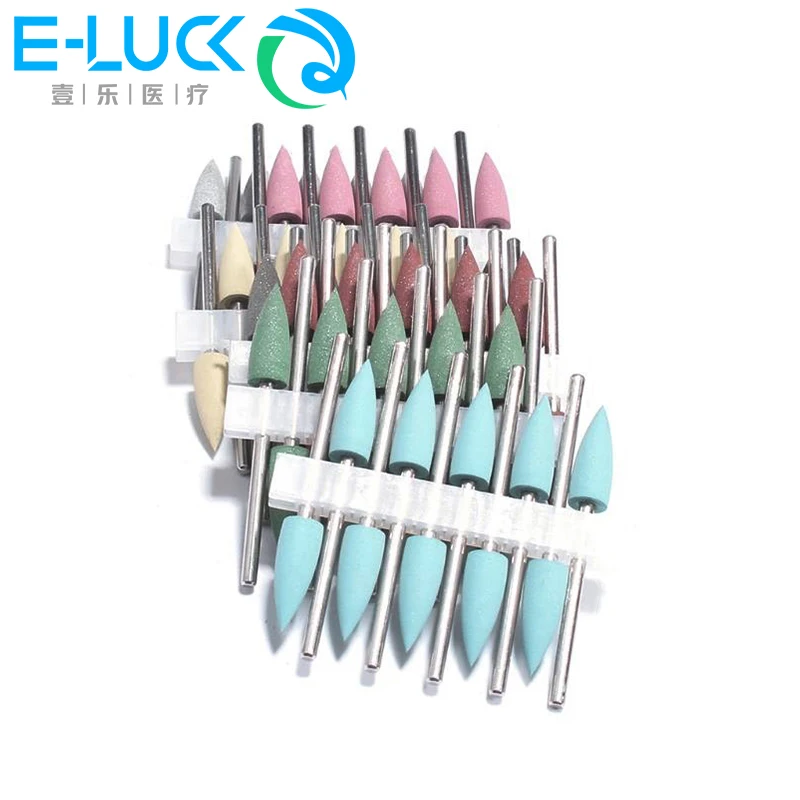 

10Pcs Dental Silicone Rubber Grinding HP 6*16mm Teeth Polishing Grinding Polishers Burs For Low Speed Handpiece