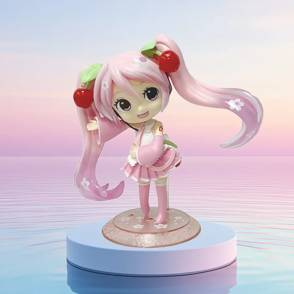 ฟิกเกอร์อนิเมะ ฮัตสึเนะ มิคุ ตัวละครจิ๋ว ของตกแต่งน่ารัก สีชมพู สีเขียว ฮัตสึเนะ ของตกแต่งบ้าน ของเล่นสำหรับผู้ใหญ่ ของขวัญวันเกิดสำหรับเด็ก