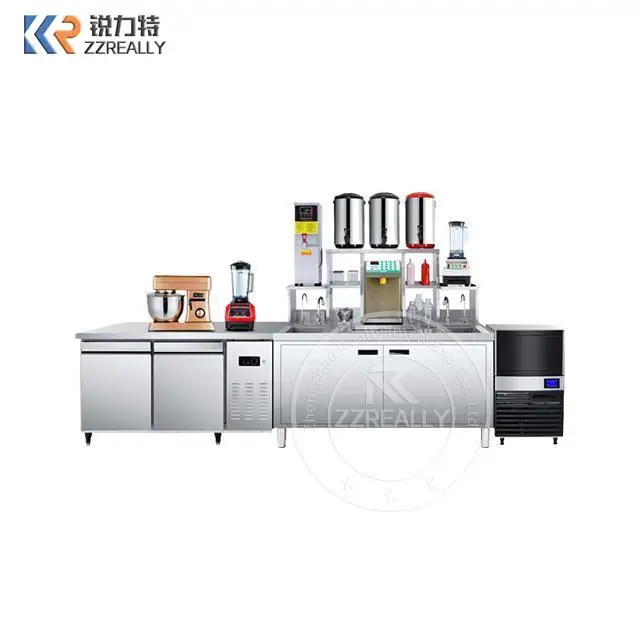 Ice Maker Milk Tea Bar Counter With Full Set Of Bubble Mall Milk Tea Shop Kiosk Bar Counter Layout Decora