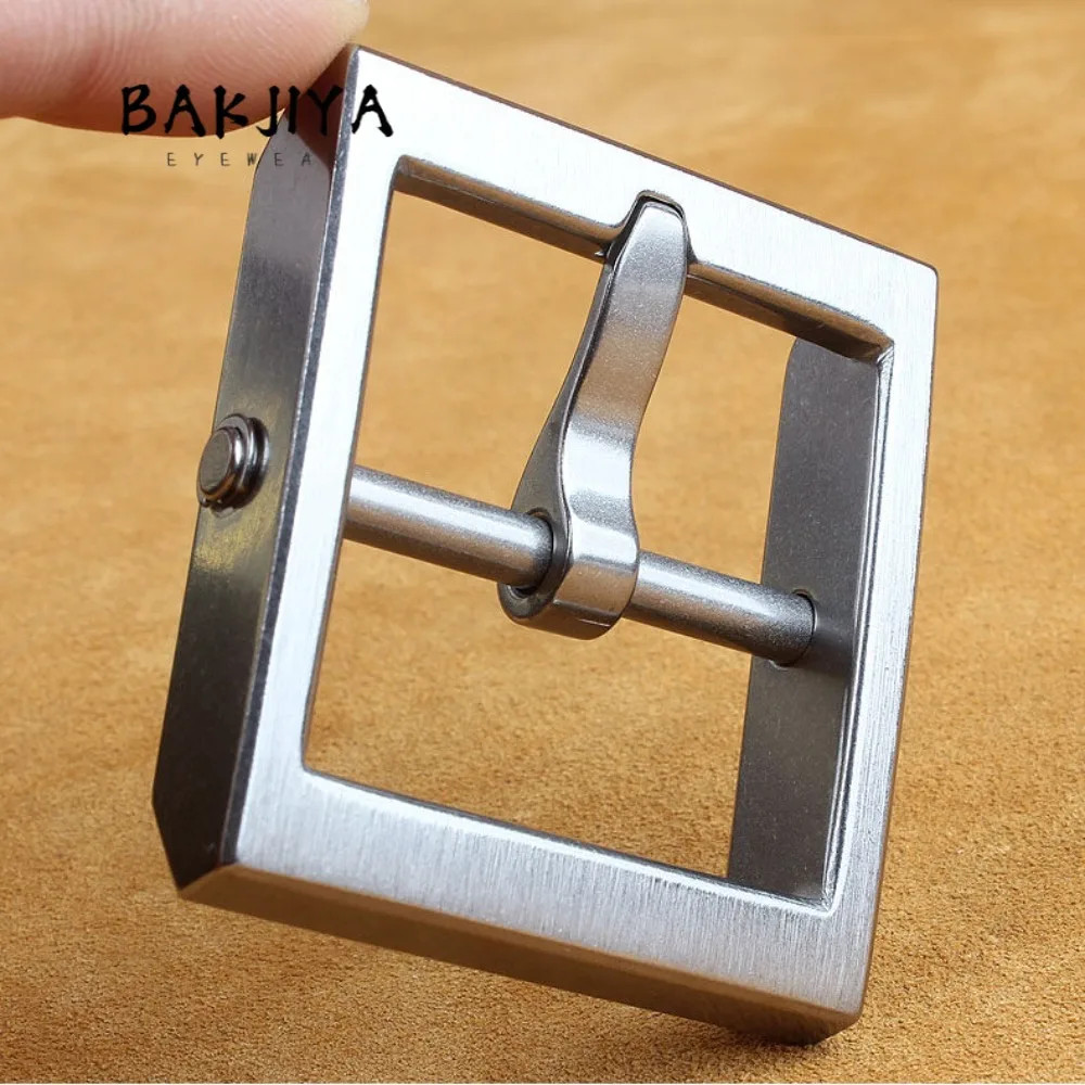 2026 Thick Anti-Allergy Men Belt Buckle Head Pure Titanium Pin Buckle 40mm Fashion Luxury Canvas Leather Waist Band Accessories