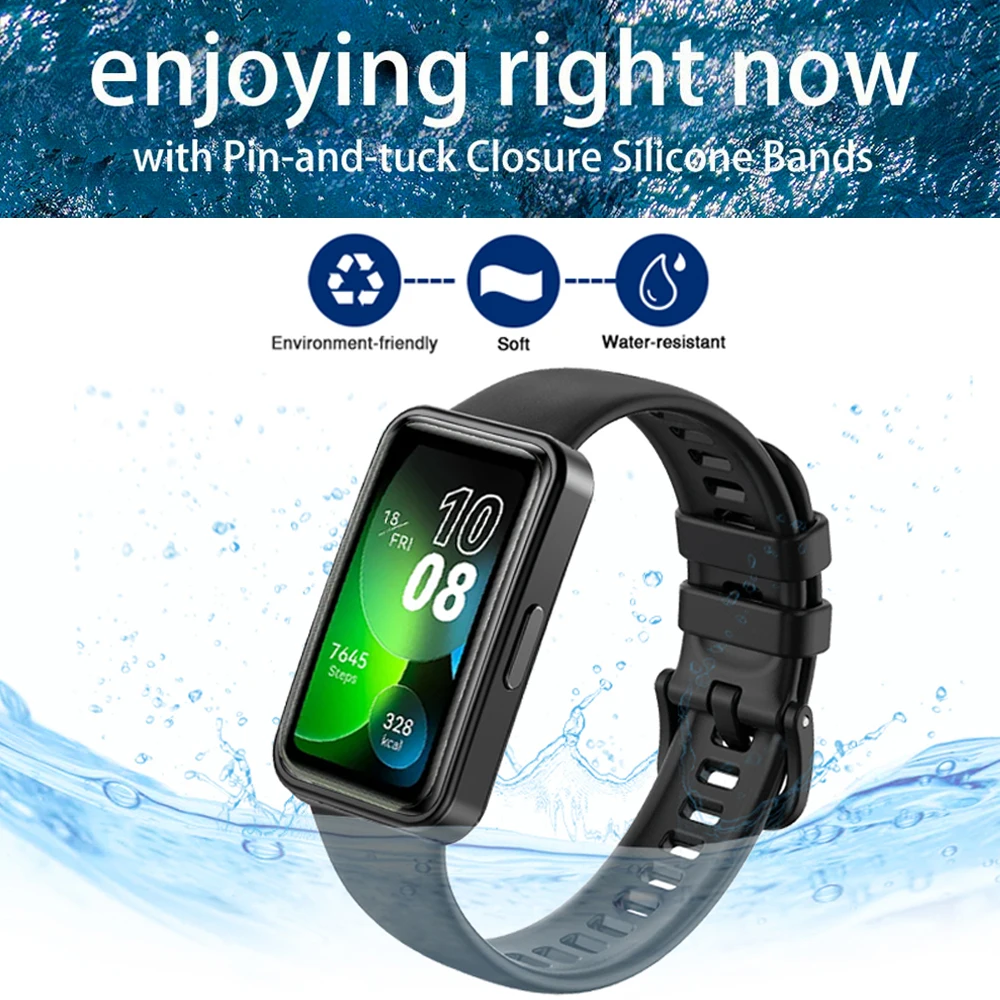 Replacement Strap For Huawei Band 8 Strap Silicone Watch Strap For Huawei Band 8 Correa Bracelet