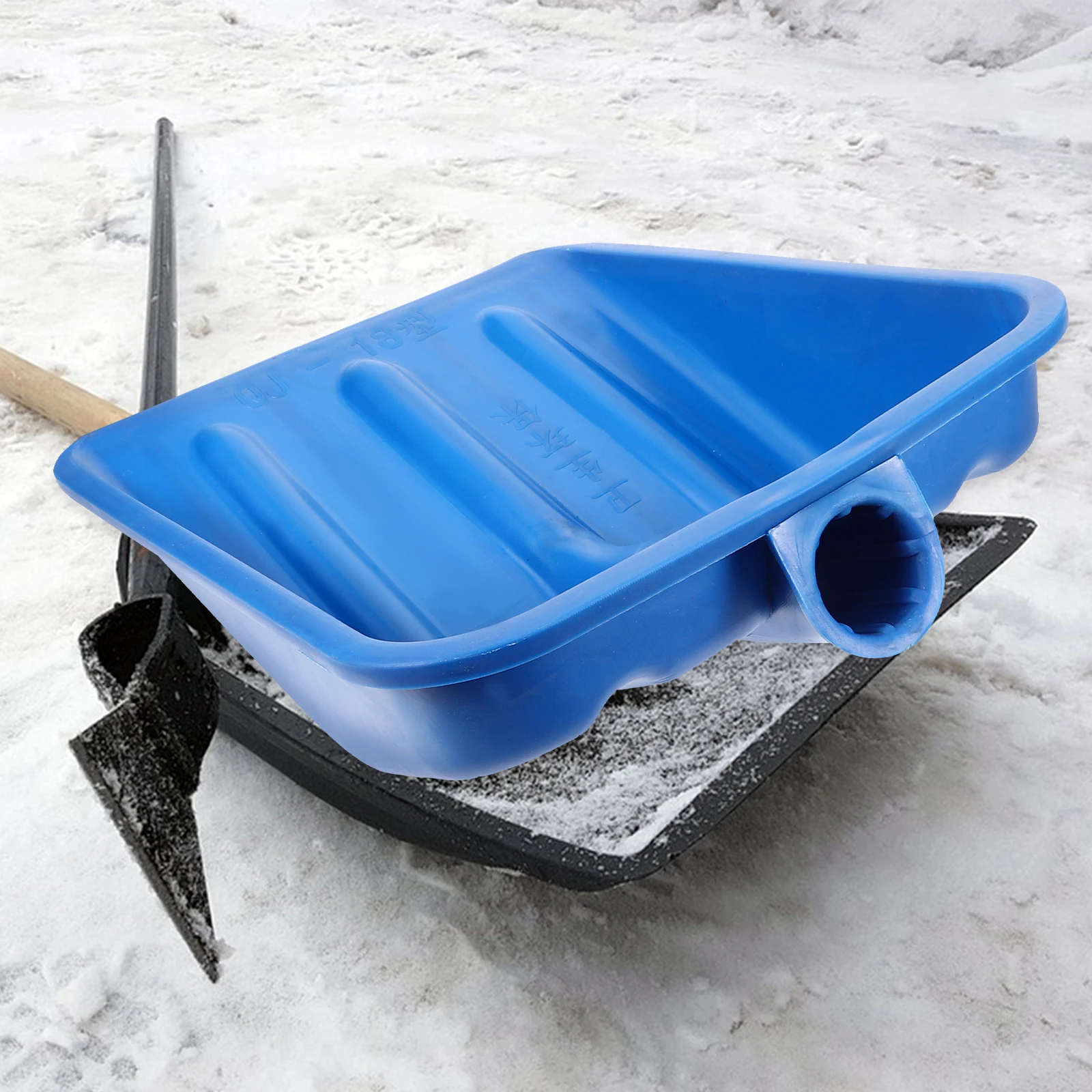 

Winter Snow Shovel Small Head For Shovel 28cm Blue Nylon Head Thick Plastic Garden Tool Outdoor Ice Removal Grain Scoop