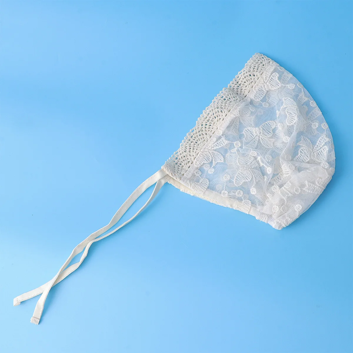 

Детская кружевная шапка с бантом и галстуком, дышащая хлопковая шапка размера M, детская шапка с бантом-бабочкой, детская кружевная шапка