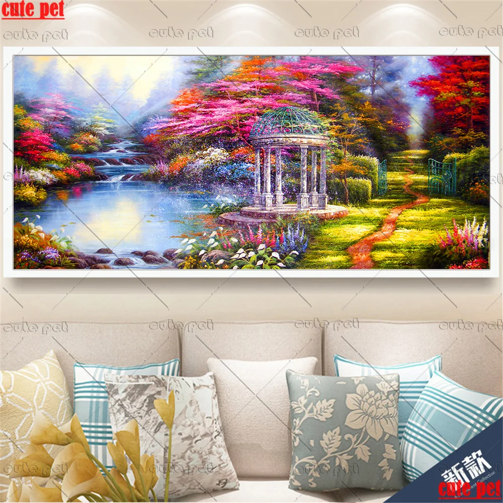 

5d diy diamond painting Forest Garden full diamond embroider Cross Stitch for2020 New arrivals landscape parlor decoration salon