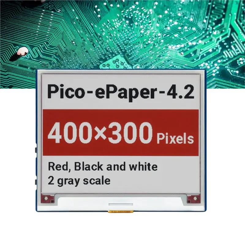 Hot-4.2Inch Epaper Display For Raspberry Pi Pico E-Ink Red/White/Black