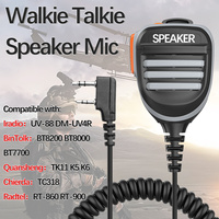 Walkie Talkie Microphone Speaker MIC Compatible With Iradio UV-88 BinTolk BT8200 BT8000 BT7700 Quansheng TK11 K5 Radtel RT-860