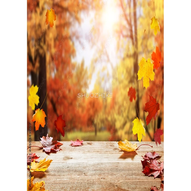 SHUOZHIKE Thin Cloth Photography Backdrops Scenery Flower Wooden Floor Photo Studio Background Props ER-05