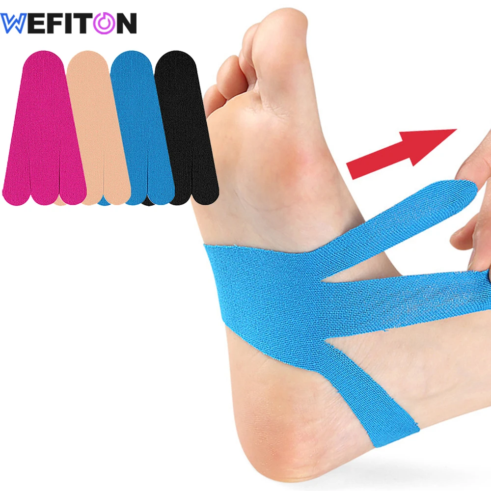 5 Stück vorgeschnittenes Kinesiologie-Tape – wasserdicht zur Linderung von Rücken- und Knieschmerzen, latexfreie Muskel- und Gelenkstütze für den Sport