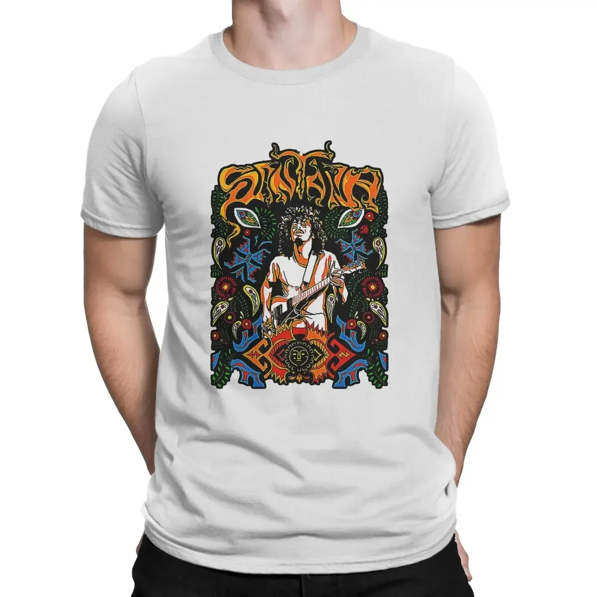 Crewneck Cotton T Shirt Santana Short Sleeve Tees Summer Clothes Funny Carlos Santana Best Of Guitarist Legend 2024 for Men tops