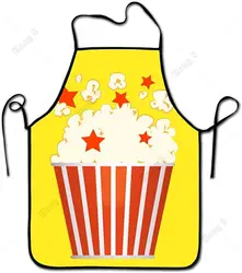 Popcorn Apron for Women Men BBQ Cooking Working Grilling Baking Crafting Chef Kitchen Apron One Size