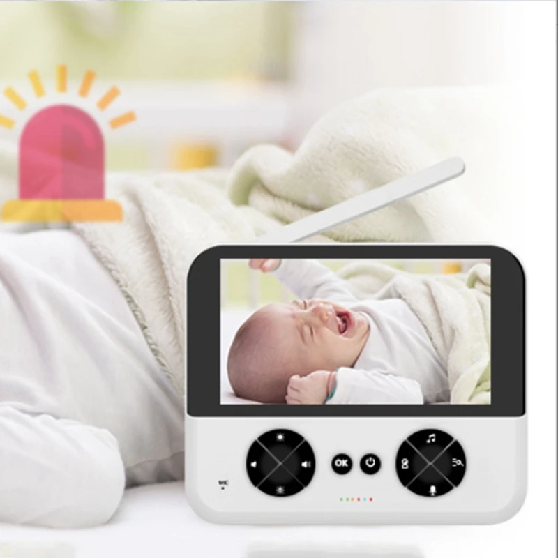 جهاز مراقبة الأطفال من ABFN-Video، جهاز رعاية الطفل، شاشة IPS مقاس 4.3 بوصة، جهاز مراقبة كاميرا الطفل، تنبيه تغذية تهويدة، 720 بكسل