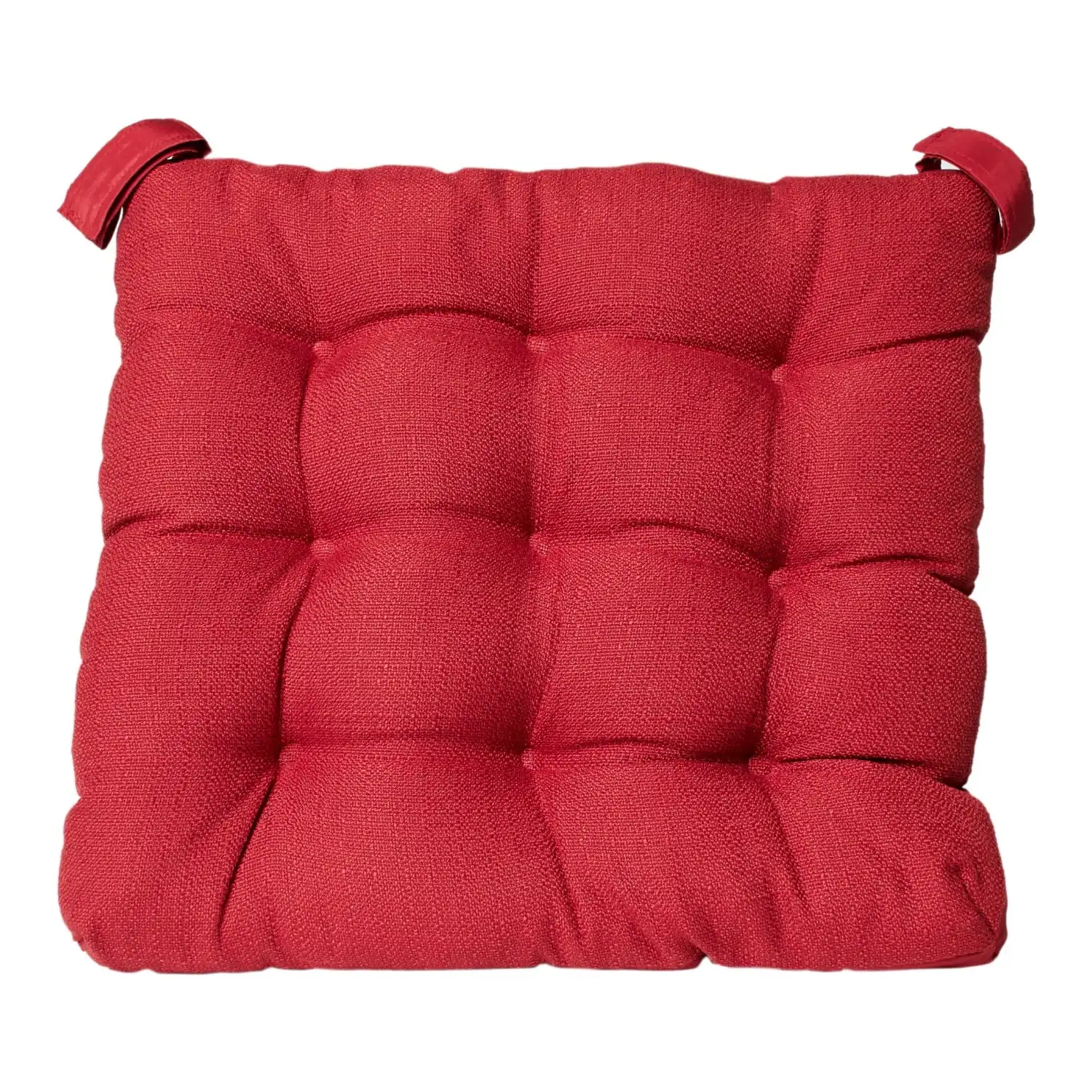 Textured Chair Seat Pad Chair Cushion Red Color 1-Piece 15.5