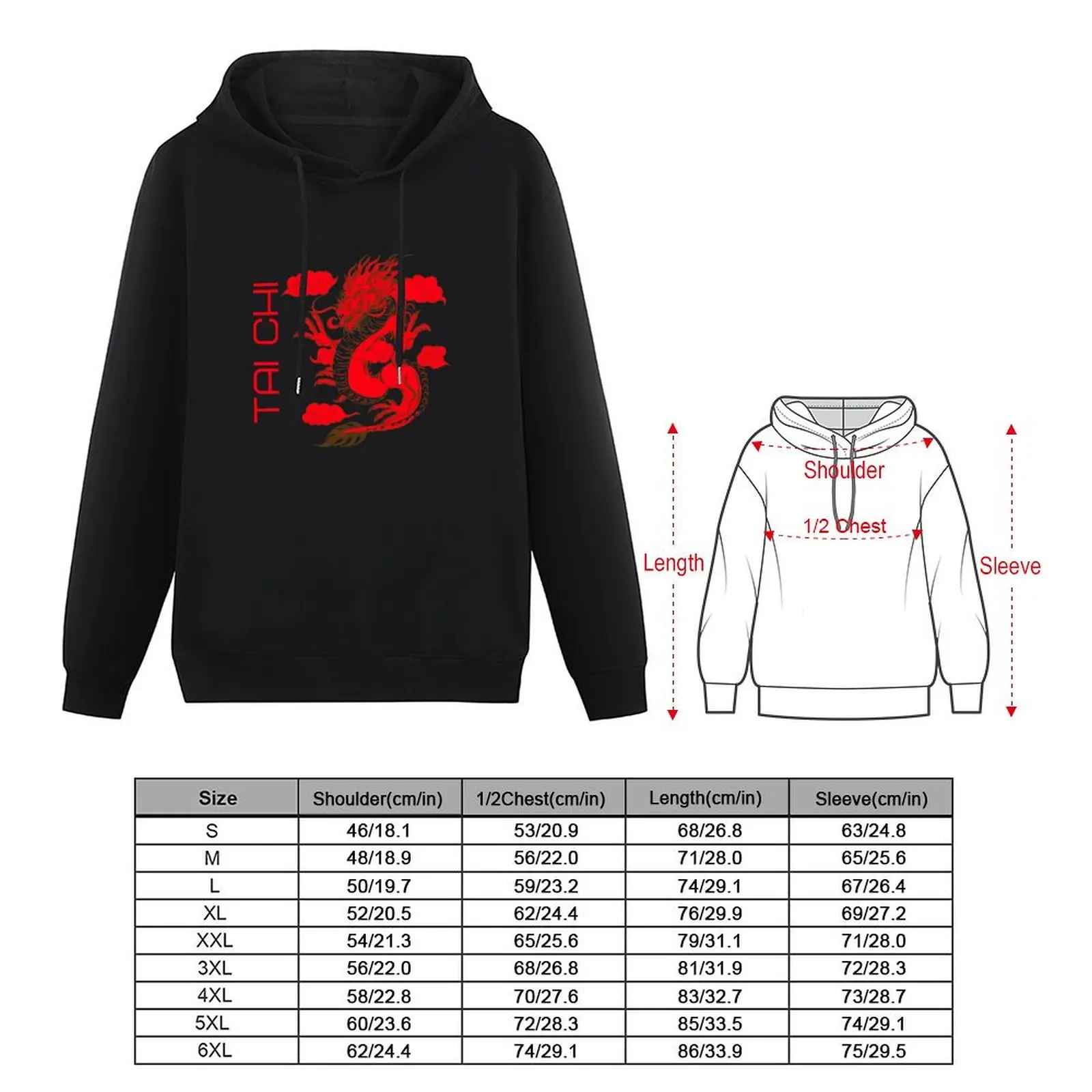 Tai Chi dragon Pullover Hoodie autumn jacket men clothes for men mens clothing men clothing hoodie