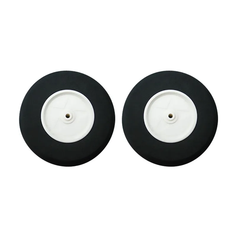 XFlight 2 pièces 60-75mm roues en mousse train d'atterrissage léger éponge pneus 5 rayons pour avion RC Drone modèle avion accessoires