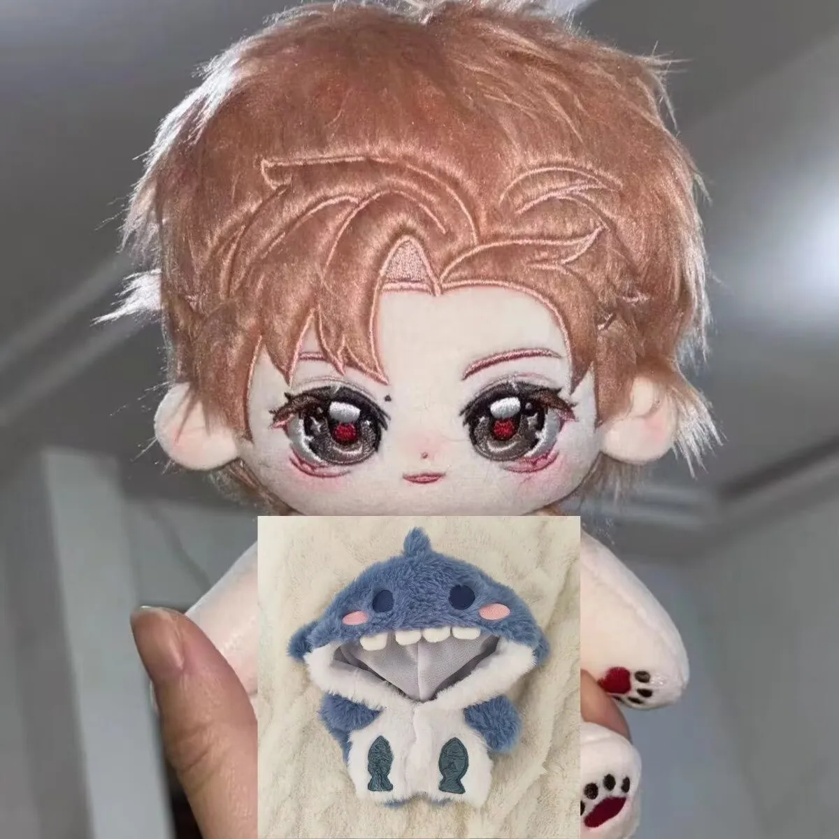 First release of Hou Minghao attribute 20cm cotton doll powder, new styling, celebrity doujin doll gift for girls view 6