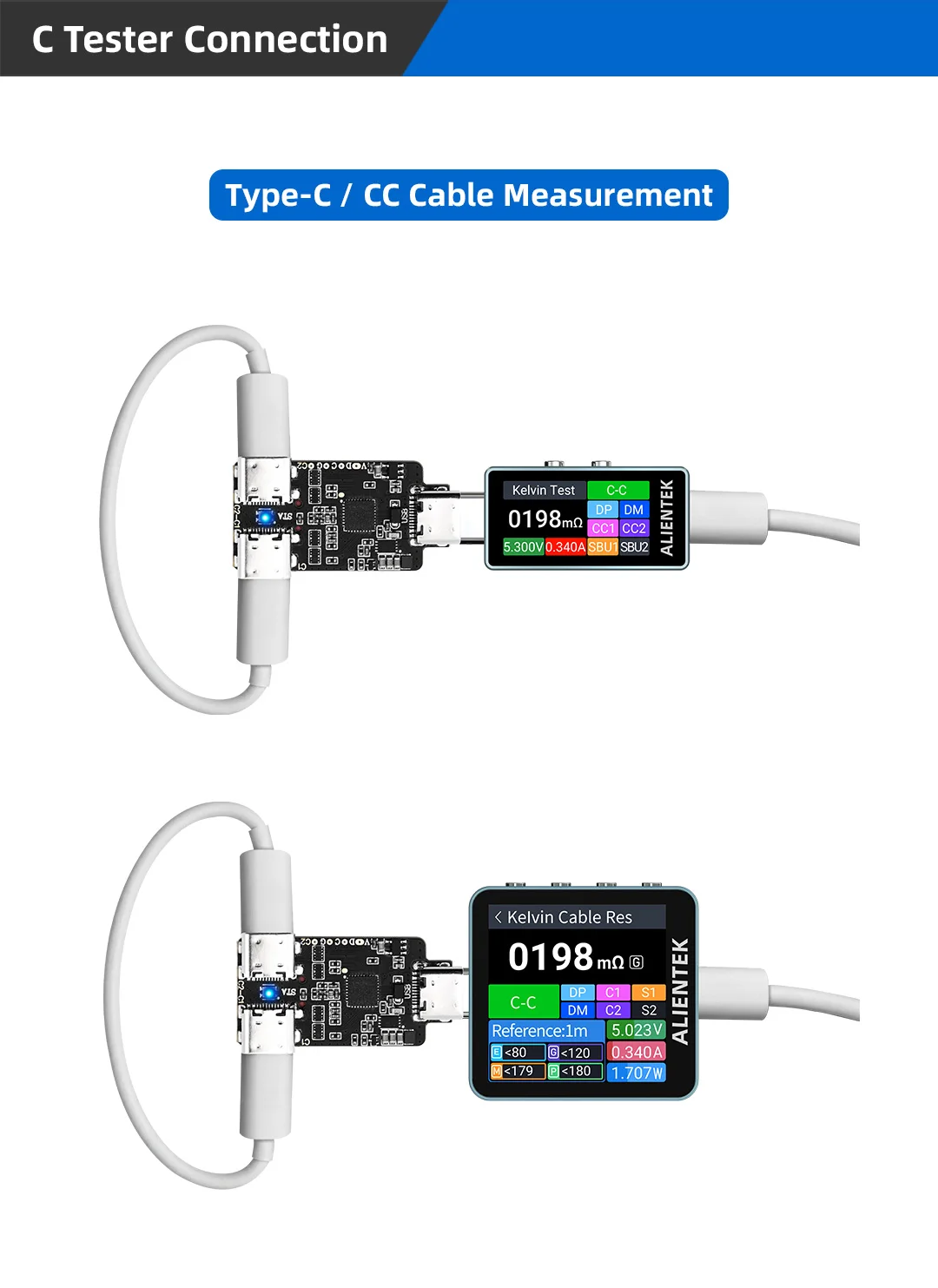 ALIENTEK OA1 USB-Widerstandsmessmodul, unabhängige Drahtwiderstandsmessung mittels Kelvin-Vierleiter-Technik – Detail 5