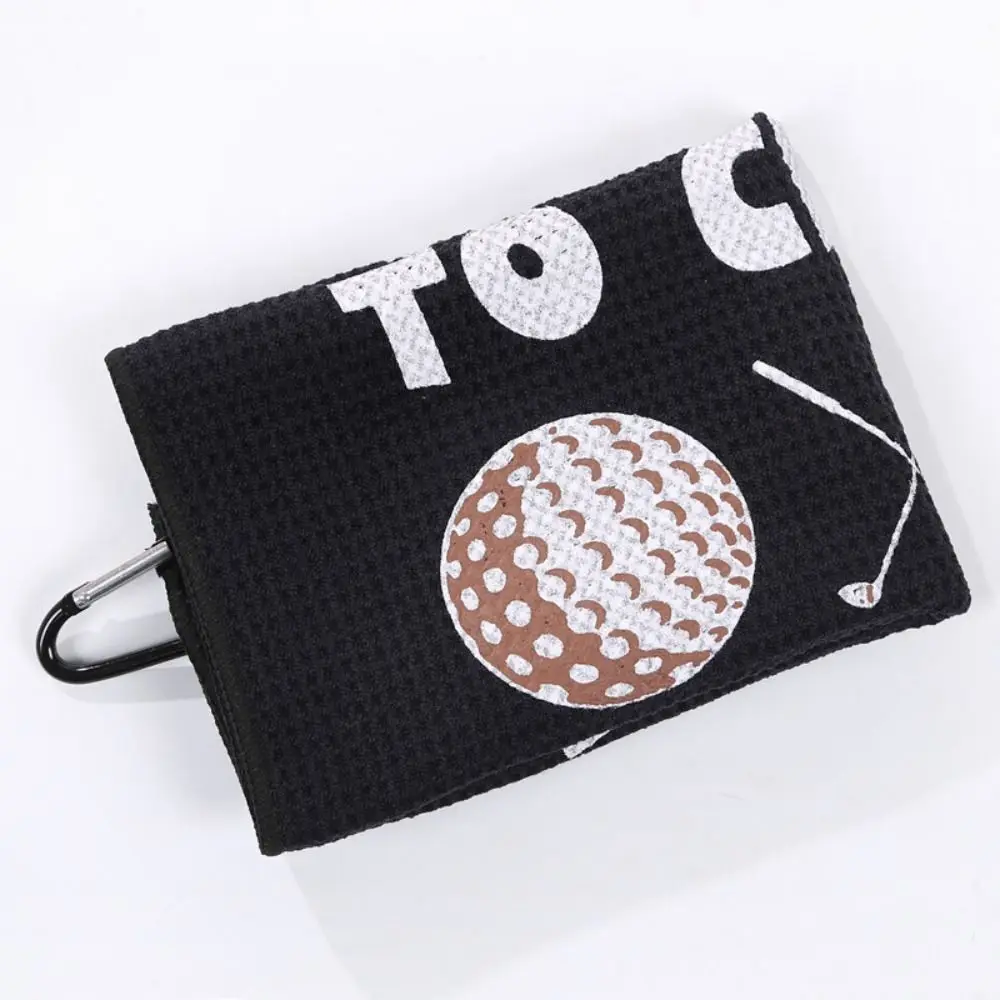 Color Printed Golf Towel Super Absorbent Soft Skin Dry Towels Golfer With Carabiner Comfortable Golf Cleaning Tools Golf Course