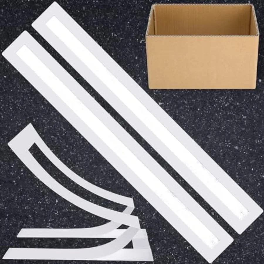 

Parking Lot Line Stencil 4 x 92 Inch Foldable Reusable Line Stencil Template with Paper Box for Parking Lot and Pavement Lines