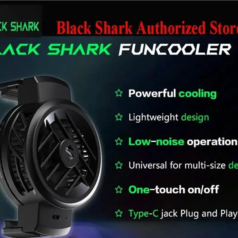 

Original Black Shark FUNCOOLER 3 Fast Cooling Fan Cooler to Black Shark 5 Pro for Android / iOS Suitable Width 69-85mm