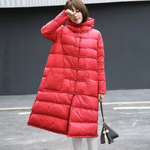 Autumn and Winter New Women's Oversized Down Jacket Loose Commuting Leisure Windproof Hoodie Large Size White Duck Down Coat