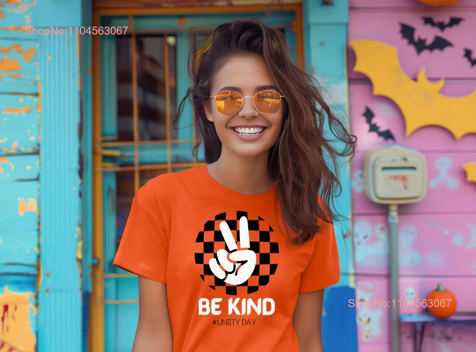 

World Kindness Orange Unity Day T Shirt Anti Bullying Teacher Be Kind School long or short sleeves