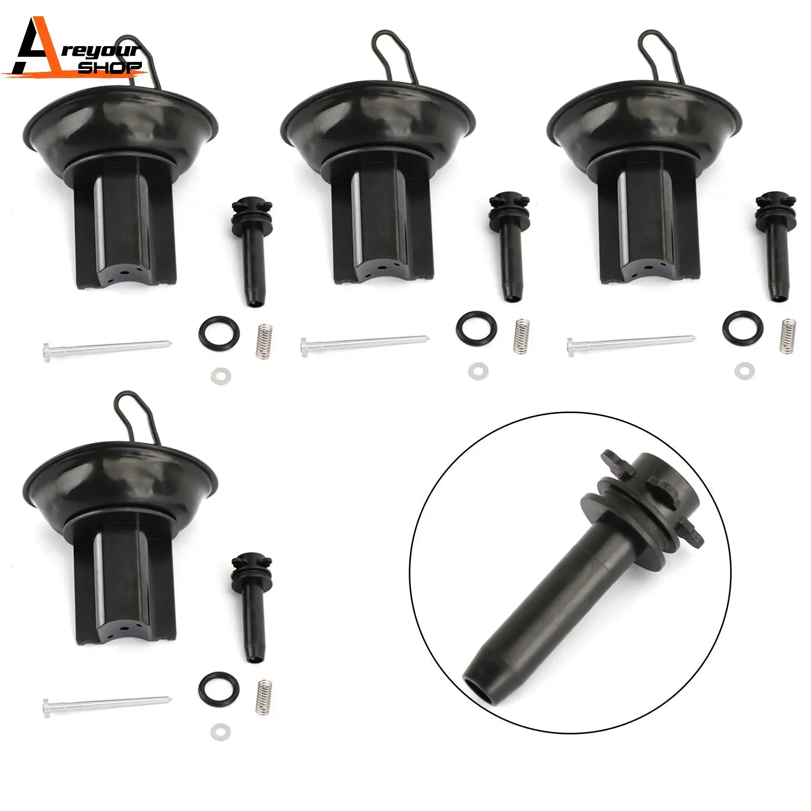 Areyourshop 4PCS Moto Carburetor repair kit plunger diaphragm for CB400 VTEC CB 400 Motorcycle Accessories Parts