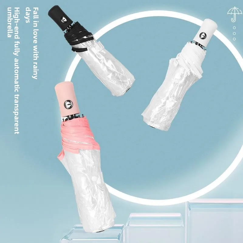 

Portable Automatic Transparent Umbrella Men Women Universal New Model Compact Advertising Rain Umbrella Student Favorite