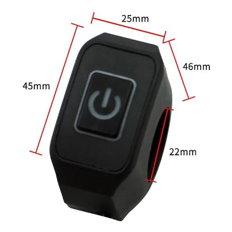 7/8\'\' Motorcycle Handlebar Switch with LED Light Momentry Buttton for Electric Star Kill Waterproof Control Switch Button 22mm