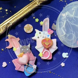 Super cute shake mold lip balm cat transparent silicone mold.