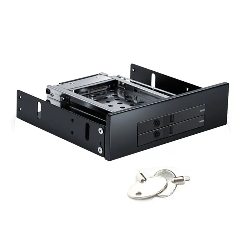 SEATAY Dual Bay SATA2 Hard Drive HDD & SSD Tray Internal Mobile Rack Enclosure Docking Station Hot Swap Bracket