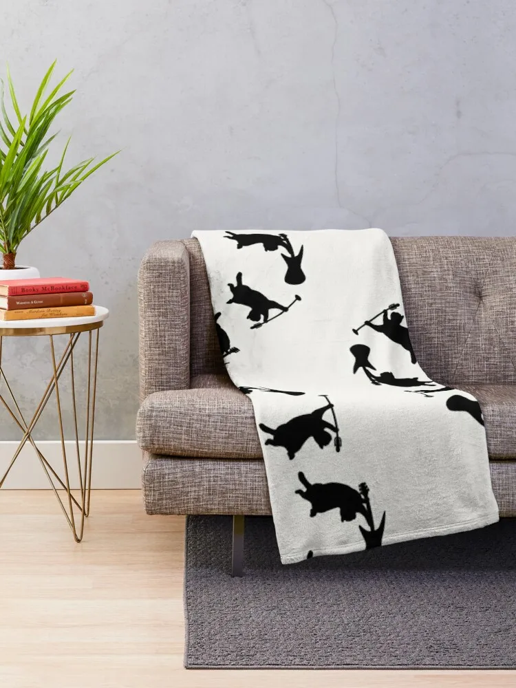 Cat Rockers and the Sign of the Horns of Paw Throw Blanket cosplay anime Luxury Throw wednesday Blankets