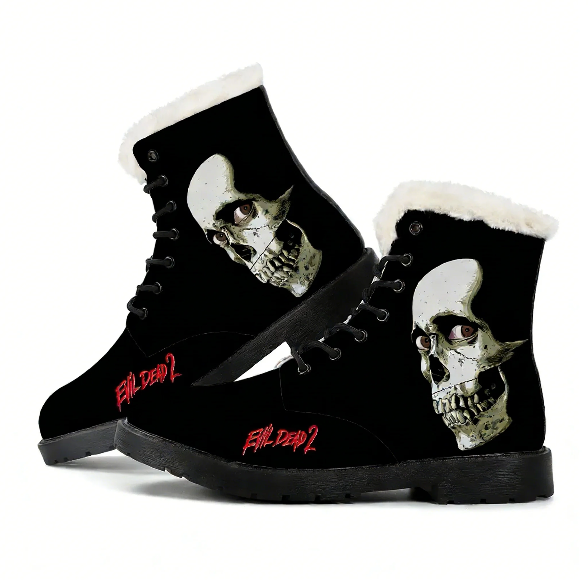 

Плюшевые ботинки Evil Dead II для мужчин, женщин и подростков, повседневная обувь, теплые уличные ботинки, высококачественные персонализированные модные ботинки с индивидуальным дизайном