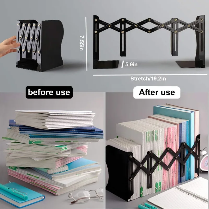 

Adjustable book stand, desk magazine file organizer stand, desk organizer and office, book, paper accessories