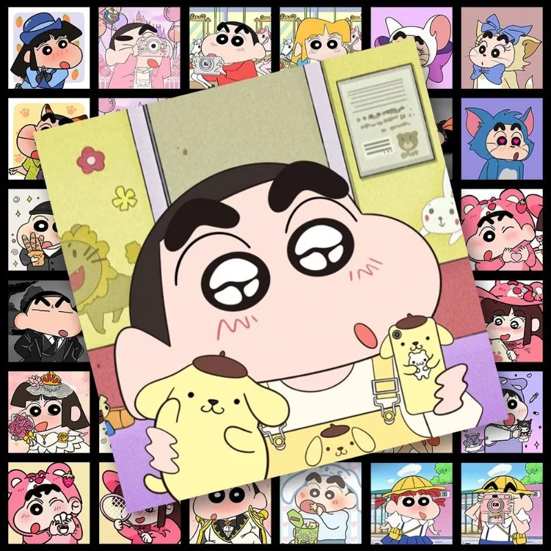 80PCS Cartoon Cute Crayon Shin-chan Stickers Cell Phone Case Guitar Water Cup Suitcase Laptop Decorative Stickers Wholesale