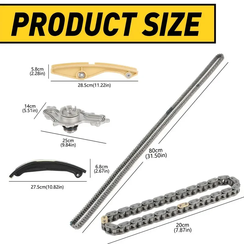 BL3Z-6268-A Комплект водяного насоса цепи ГРМ для Ford Police Interceptor Sedan 3.5L 2011-2017 Mustang 3.7L V6 AT4Z-6268-A 2013-2019 гг.