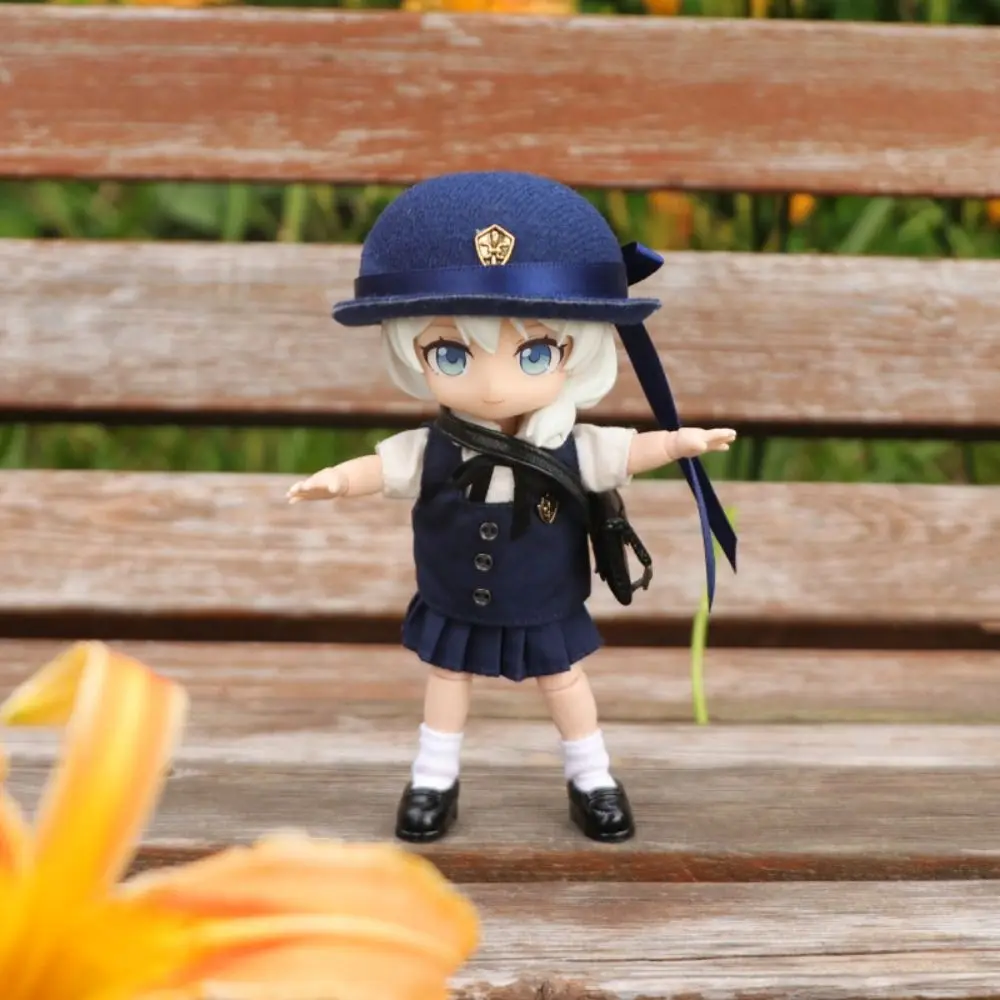 Japanese Style Ob11 Doll Kindergarten Clothing Vintage Mini Ob11 Uniform Shorts Skirt Dress Up Cute Doll Vintage Maid Dress