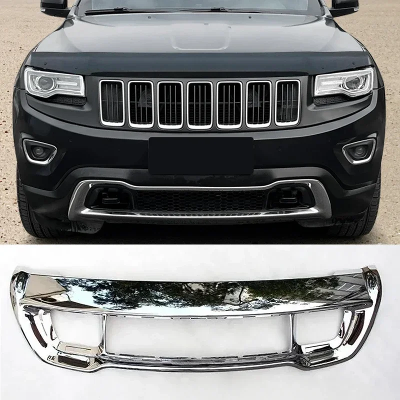 Chromed Front Bumper Protector Grille Grill Cover Trim For Jeep Grand Cherokee 2014-2020