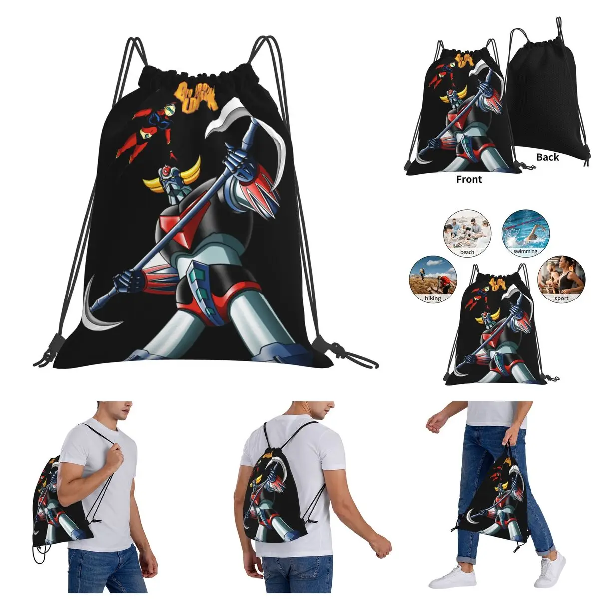 Ransel Goldoraks Grendizer Antik Goldoraks Grafis Lucu Tali Tas Gym Tas Ransel