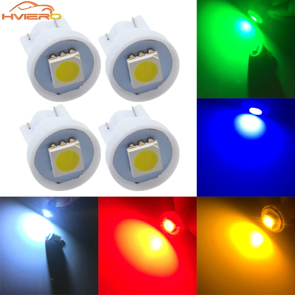 4pcs T10 5050 1SMD LED DC 12V Auto Multiple Colors Wedge Clearance Lamps Reading Lights Car Dome Indoor bulb Turn Signal lamp