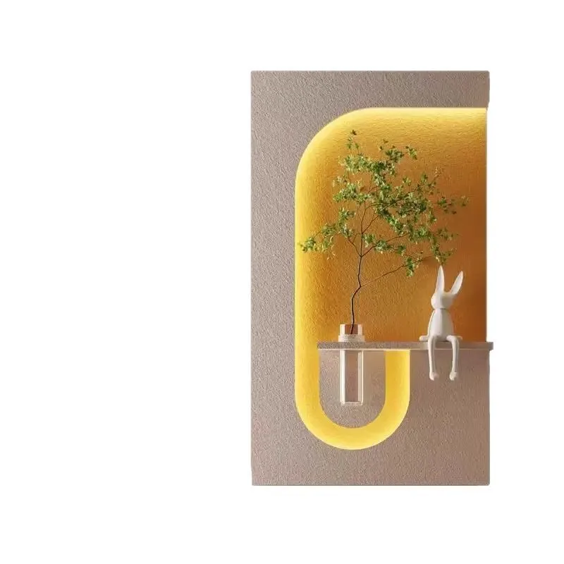 

Background wall hand-painted this painting modern simple high-end wall decoration painting corridor aisle porch hanging painting