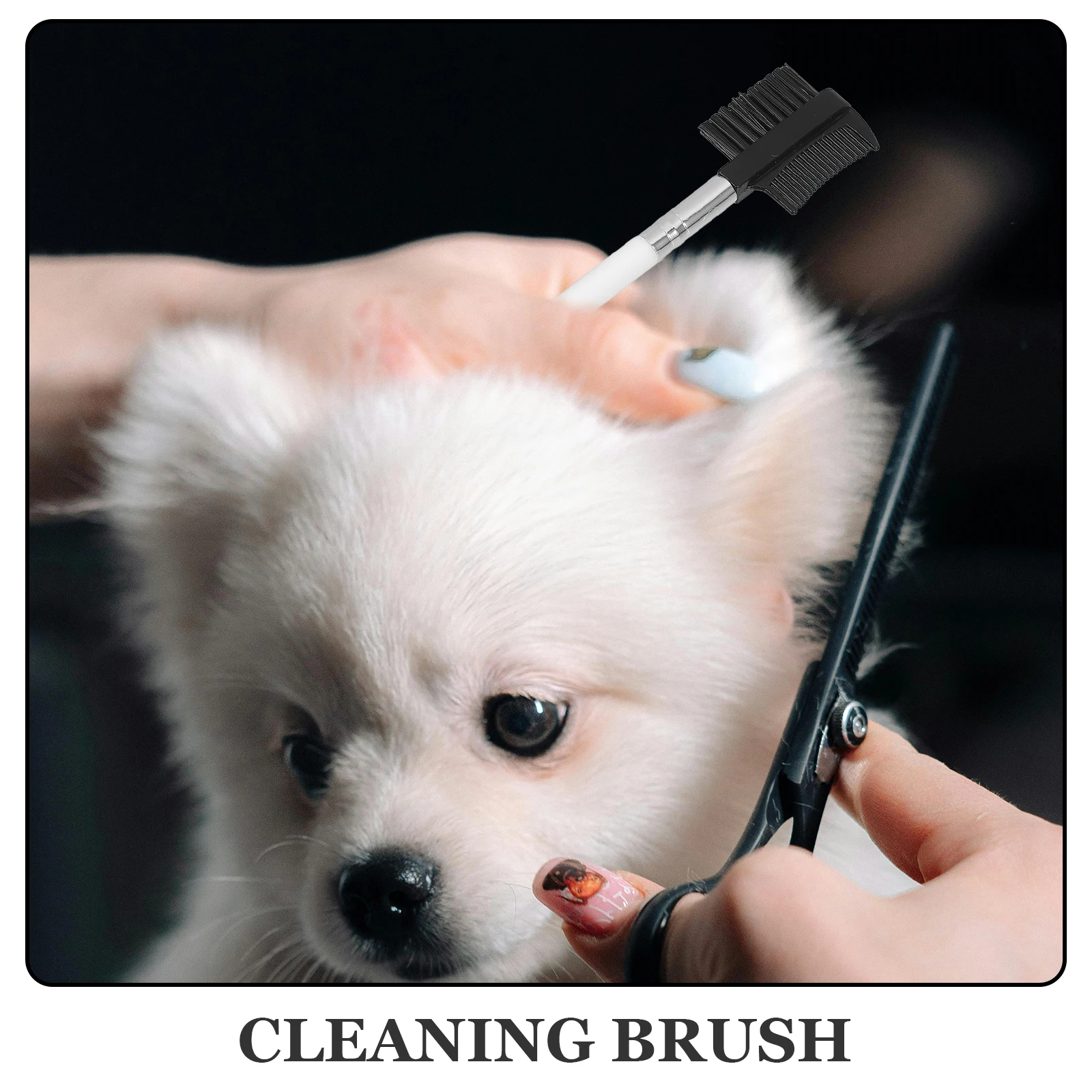 

2pcs Dog Eye Comb Pet Grooming Brush Fine Grinding Sturdy Comb Tooth Smooth Surface For Medium Long Hair Dog Cat Flea Cleaning
