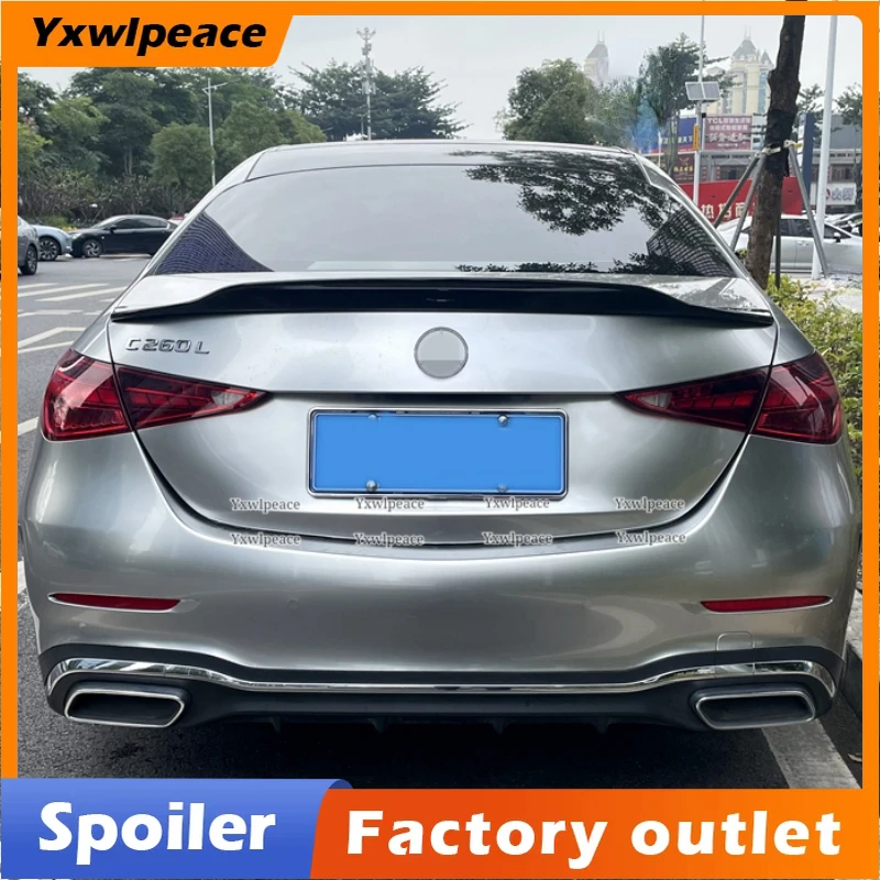 

For Mercedes W206 4Door Sedan C-Class 2020-2023 PSM Style C200 C260 ABS Plastic Rear Trunk Lip Spoiler Car Accessories