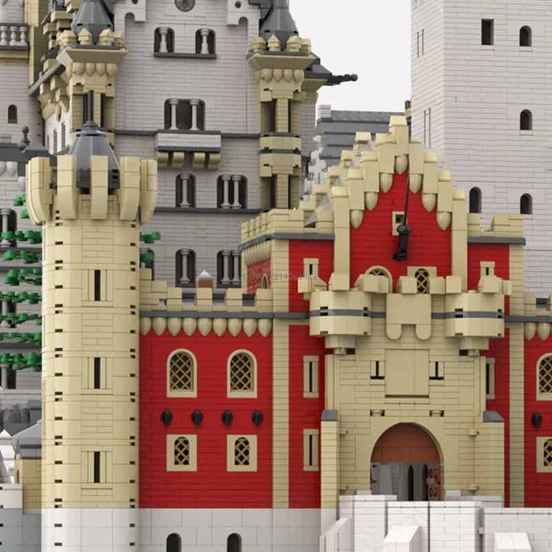 Moc 57493pcs Beroemde Architectuur Stad Neuschwanstein Kasteel Model Modulaire Bouwstenen Volwassenen Speelgoed Verjaardag Kerstcadeaus