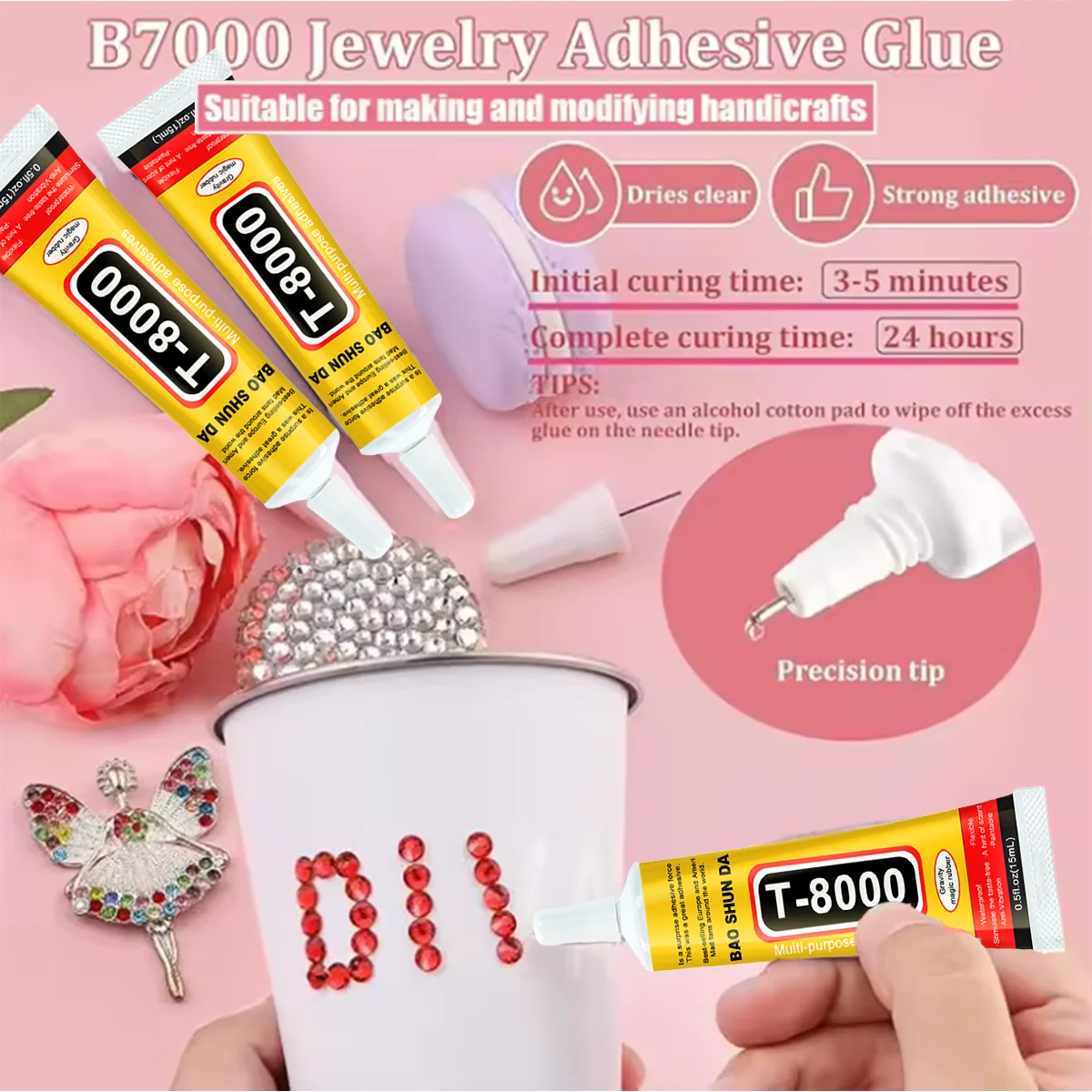 T-8000 Upgrade T8000 PLUS Clear Phone Watch Repair Contact Adhesive Waterproof Leather Fabric Wood Metal DIY Glue 15/50/110ML