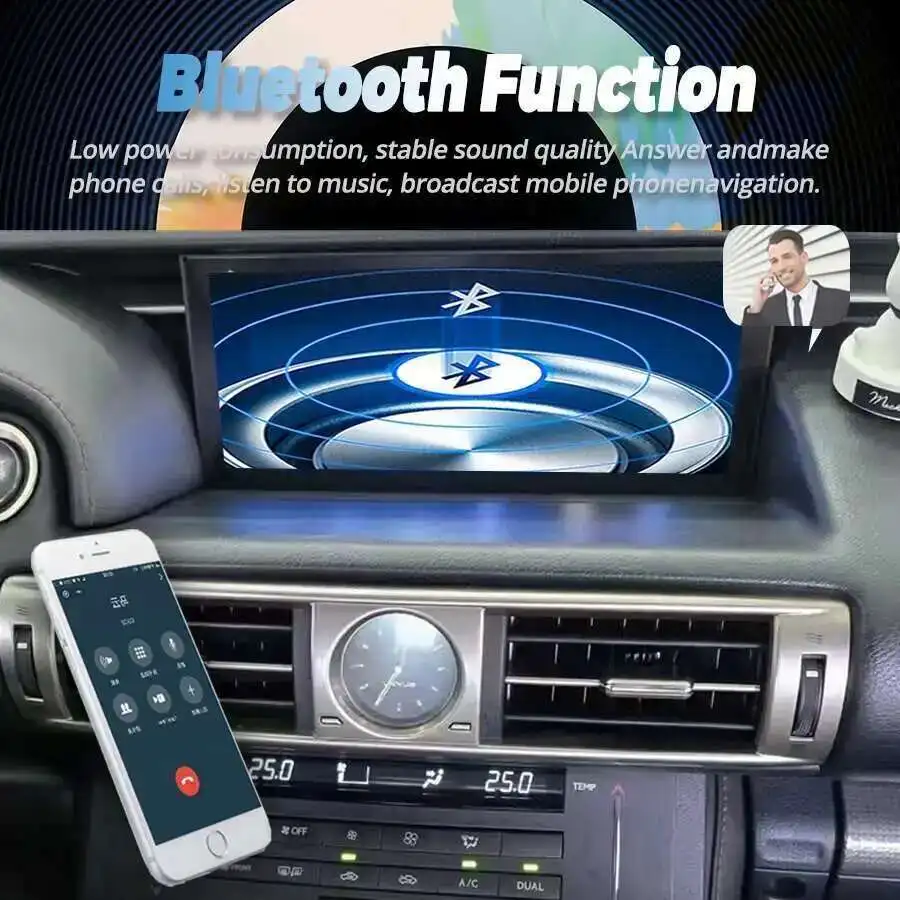10.25" WIFI Navigation Autoradio For Lexus IS RC 200 250 200t 300h 2013-2019 Radio Screen Carplay Android Car Multimedia Player