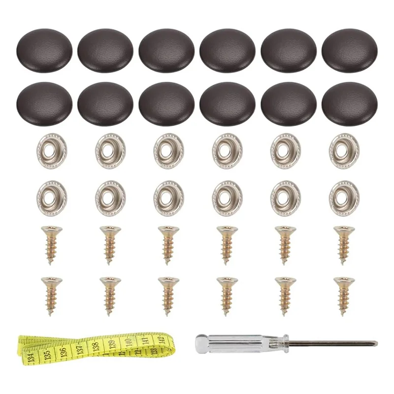 

Комплект из 12 кожаных кнопок-застежек AS60 для обивки мебели, кроватей, диванов, школьных стульев, автомобильных сидений, крыш автофургонов, кофейных столиков