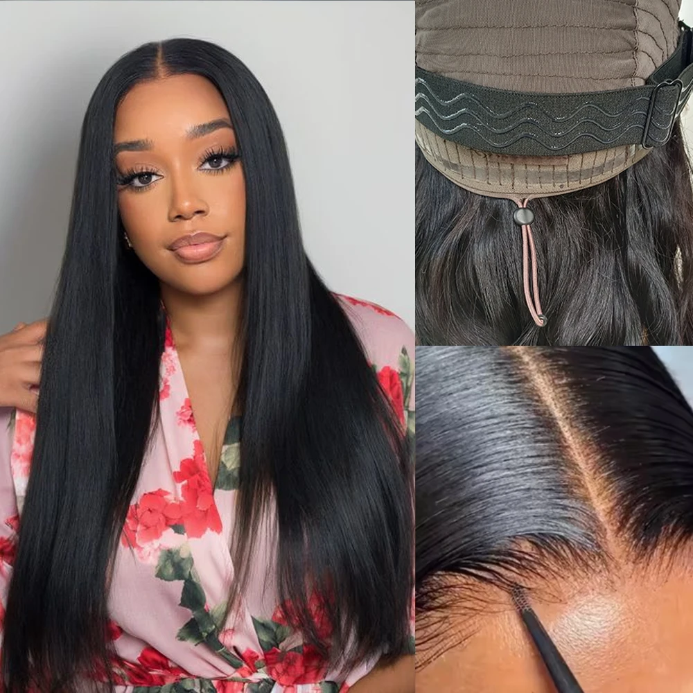 

Парик Straight Pull Go 13x6 с эластичным шнурком, парик с HD-кружевом 13x6, безклеевые парики 5x5 из натуральных волос, парик с кружевной передней частью 13x4