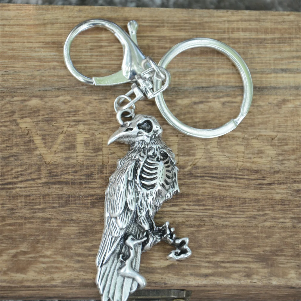 نورس الجمجمة رافين كيشاين ، فايكنغ القوطية الطيور كيرينغ ، اكسسوارات المجوهرات هالووين