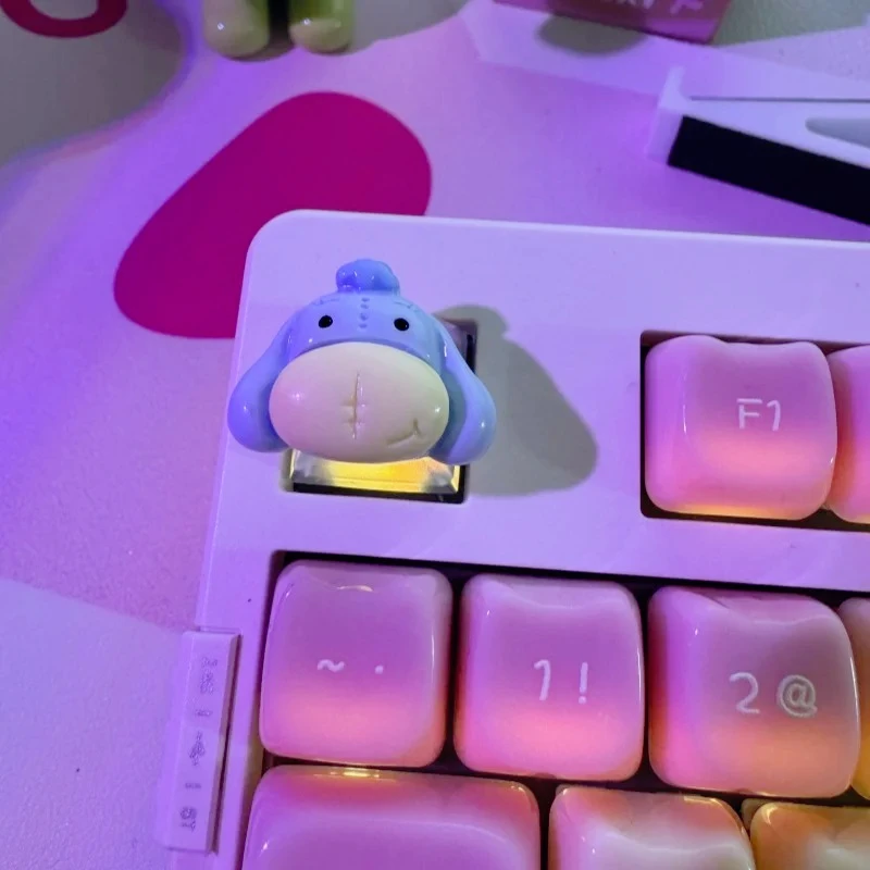 ديزني بوه الدب الغريبة الكرتون لوحة المفاتيح الميكانيكية Keycap فتاة Eeyore Lotso Kawaii أنيمي الخنزير الصغير Keycap لعبة PBT لطيف Keycap هدية