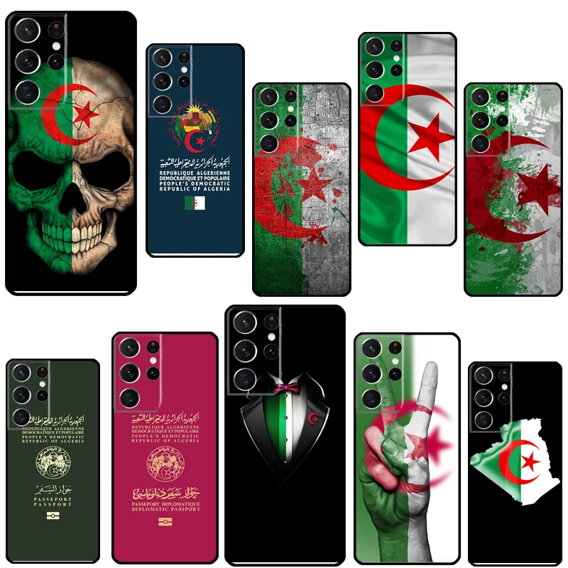 Algeria Flag Algerian Phone Case For Samsung Galaxy S23 S22 Ultra Note 20 10 S8 S9 S10 Plus S20 FE S21 FE Cover